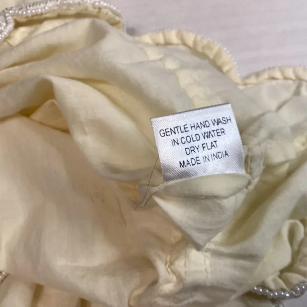 Monique Leshman Blouse Size M Romantic Boho Beads & Sequins Glam Prairie Fairy - Picture 8 of 11